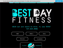 Tablet Screenshot of bestdayfitness.com
